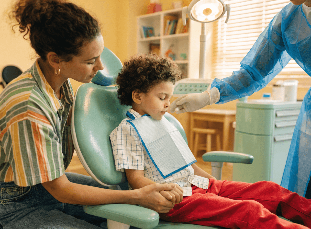 Parent and child receiving special needs dental care at Tooth Time Dentistry Hartford CT